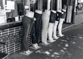 Six Topless Beauties, black and white photograph, San Francisco, Bill Dietch